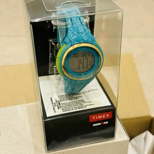 【１円～】未使用[Timex(タイメックス)] Women's TW5M03100 Ironman Sleek 50 Blue Floral Silicone Strap Watch