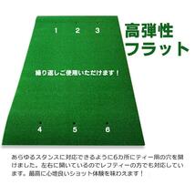 ★決算セール　室内 屋外用ゴルフマット100×150cm ティー付 EVA製 ゴルフ 練習 マット 素振り スイング 人工芝 スイング パター 練習器具_画像3