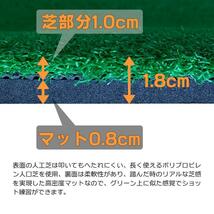 ★決算セール　室内 屋外用ゴルフマット100×150cm ティー付 EVA製 ゴルフ 練習 マット 素振り スイング 人工芝 スイング パター 練習器具_画像4