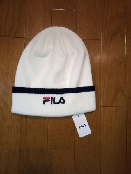 新品　FILA ゴルフ　ニット帽子　フリーサイズ　