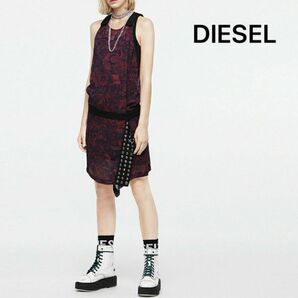 DIESEL D-LENYNE-A DRESS シフォン タンク ワンピース 春夏