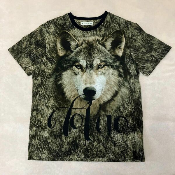 ETRO ウルフプリントTシャツ マルチカラー オオカミ 狼 半袖 カットソー プリント