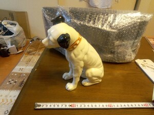 ビクター犬　ニッパー君　置物　高さ22.5cm　陶器製　victor　飾り物　オブジェ　コレクション　インテリア　昭和レトロ★