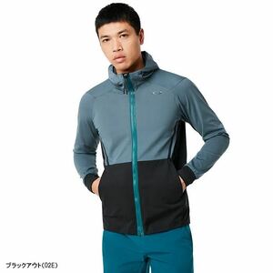 【美品】OAKLEY オークリー フルジップジャケット グレー/ブラック　Mサイズ（JP）