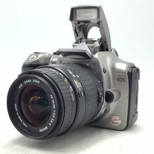 カメラ Canon EOS Kiss Digital シルバー / Sigma Zoom 28-80mm f3.5-5.6 Ⅱ Macro 一眼レフ セット品 現状品 [8011KC]