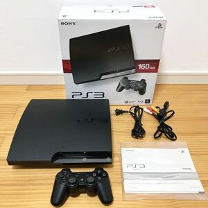 【ジャンク品】PS3 プレイステーション3 CECH-2500A 通電確認済・ディスク読込不可 本体、コントローラー、AVケーブル、箱、説明書付