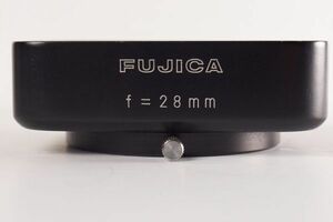 FUJICA f=28mm フジカ広角28mmレンズ用、内径51mm カブセ式 角型メタルフード　レンズフード