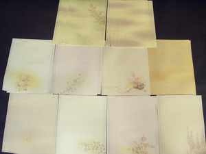  calligraphy bokashi 10 kind flower. . half paper work work for preservation goods 45 sheets 