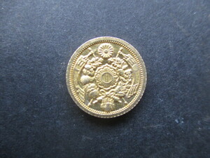  old two jpy gold coin Meiji 7 year 