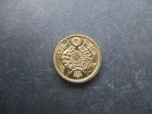  old two jpy gold coin Meiji 10 year 