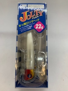 ブルーブルー　ジョルティかっ飛びジグヘッド　22g　＃02(グロ―ホワイト/アカキン)　新品