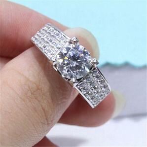 新品 大人気 czダイヤ ダイヤ リング 1粒リング 2ct ダイヤモンド