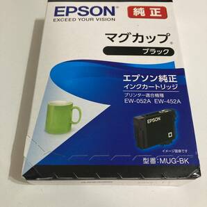 EPSON 純正 インクカートリッジ【ブラック】（マグカップ）未開封１箱  プリンター適合機種：エプソンEW-052A、EW-452Aの画像1