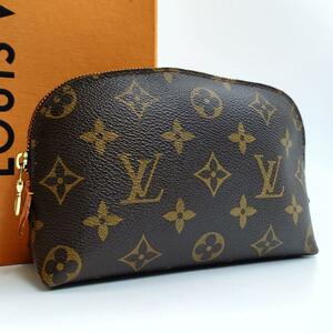 1円【未使用に近い】ルイヴィトン 1483 VUITTON ポシェット コスメティック ポーチ バッグ バニティ モノグラム M47515 / CA0035 ブラウン