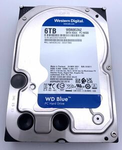 ①Western Digital/ウエスタンデジタル 3.5インチ SATA HDD ハードディスク　WD60EZAZ 6TB 