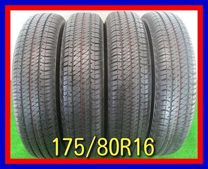 ■中古タイヤ■　175/80R16 91S BRIDGESTONE DUELER H/T 684Ⅱ 4WD ジムニー等 夏タイヤ オンロード 早い者勝ち 激安 送料無料 B464