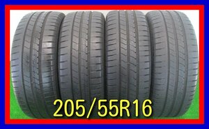 ■中古タイヤ■　205/55R16 91V GOODYEAR EfficientGrip ヴォクシー ステップワゴン ノア等 夏タイヤ オンロード 激安 送料無料 B454