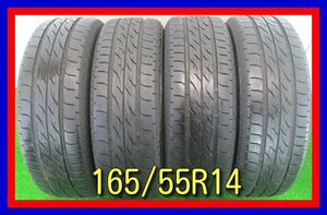 ■中古タイヤ■　165/55R14 72V BRIDGESTONE NEXTRY ECOPIA ゼスト等 14インチ 早い者勝ち 夏タイヤ オンロード 激安 中古 送料無料 B457