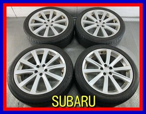 ■中古タイヤホイール■　SUBARU レガシィ 純正 18インチ 7.5J +55 5H 100 BRIDGESTONE Playz px 225/45R18 95W 激安 中古 送料無料 K210