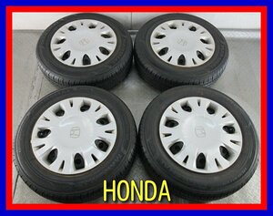 ■中古タイヤホイール■　HONDA スチールホイール 14インチ 5.5J +45 4H 100 MARSHAL MH12 175/65R14 82T 夏 激安 中古 送料無料 K212