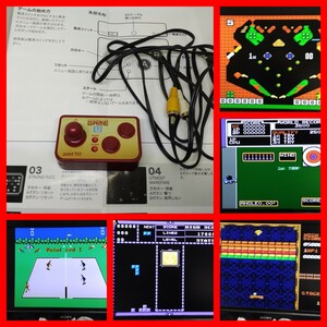 JOINT TV & BANK 108in1ゲームバンク GAME U 小型TVゲーム RCAケーブル付き テトリス,ブロック崩し,オリンピック,倉庫番