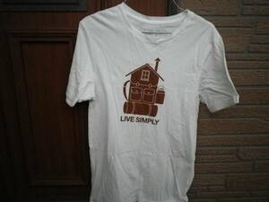 パタゴニア USA製 patagonia ＿LOVE SIMPLY プリント 半袖Tシャツ 白 XSサイズ オーガニックコットン made in USA 