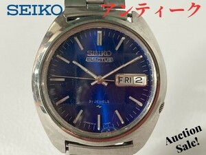 【可動品】SEIKO セイコー ５ アクタス デイデイト 21石 腕時計 文字盤/ブルー 自動巻き 7019-7210 