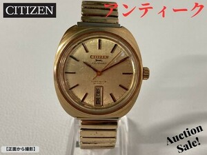 【可動品】CITIZEN シチズン レオパード 26石 腕時計 スーパービート8 4-720717TA 自動巻き ゴールド 文字盤/シルバー