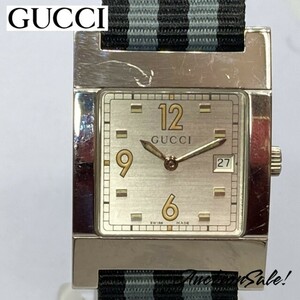 [ неподвижный товар ]GUCCI Gucci 7700M наручные часы белый циферблат кварц 