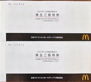 ★マクドナルド　株主優待券　2冊★