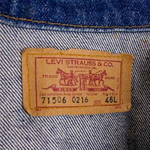 Levi's Strauss & Co 71506-0216 Denim Trucker Jacket 46L Made In USA Stains 海外 即決の画像5