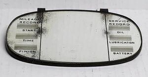 30's-40's MIleage/Service Record Visor Mirror Ford Nash Chevy Chrysler Dodge 海外 即決