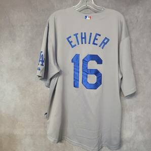 MLB Los Angeles Dodgers Andre Ethier 16 Gray 1955 Patch Jersey Mens 56 2XL 海外 即決の画像7