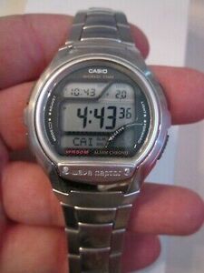 CASIO WAVE CEPTOR WATCH -ILLUMINATOR WORLD TIME 3054 QUARTZ - BBA-38 海外 即決