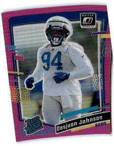 2023 Panini Optic #356 Desjuan Johnson Purple Pulsar Los Angeles Rams 海外 即決