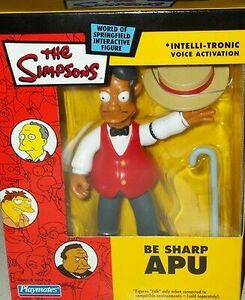 WOS The Simpsons Cartoon Interactive Be Sharp Apu mail away action figure xmas 海外 即決