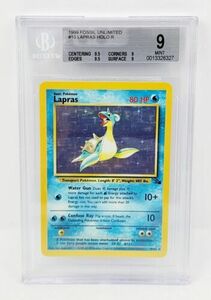 ポケモン FOSSIL UNLIMITED LAPRAS HOLOGRAM #10 BGS 9 NICE!!!!!!! 海外 即決