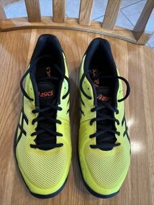 アシックス Gel-court Men’s Tennis Shoes 新品 Size 7 Sour Yuzu/Black 海外 即決