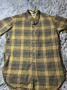 Vintage Pendleton Shirt 100% Virgin Wool Button Down Short Sleeve Yellow Black 海外 即決