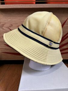Vintage Wilson Tennis Bucket Hat (Yellow/Navy Blue) 海外 即決