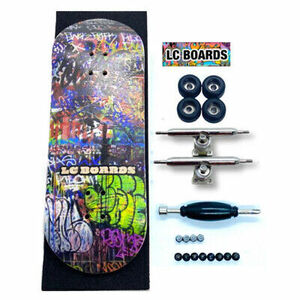 LC BOARDS FINGERBOARD 98X34 COMPLETE GRAFFITI GRAPHIC WITH FOAM GRIP TAPE 海外 即決