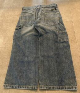 VTG Wrangler Boys Baggy Carpenter Blue Jeans “Jnco Style” (27x21) 8H Y2K Skater 海外 即決