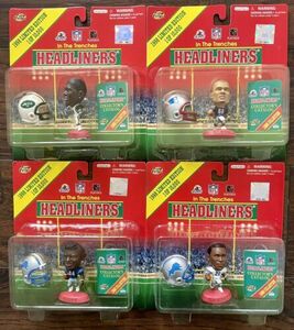 NFL Corinthian Headliners 1998 Lot of 4 In The Trenches Limited Edition Figures 海外 即決