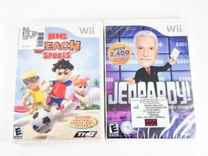 SEALED Lot Of Wii Games - Jeopardy And Big Beach Sports 海外 即決