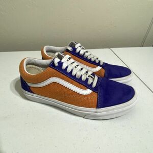 バンズ Old Skool Low Top Sneakers レザー Suede キャンバス Men’s Sz 6.5 Womens Sz 8 海外 即決