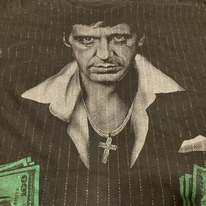 VTG Scarface Clothing Co T-Shirt Mens 2XL Black Tony Montana Money 海外 即決