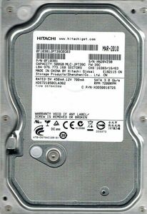 HDS721050CLA362 HITACHI 500 GB SATA 3.5 HARD DRIVE 0F10381 海外 即決