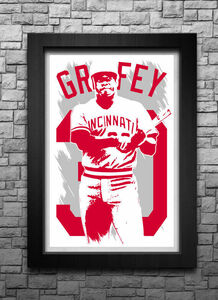 KEN GRIFFEY SR. art print/poster CINCINNATI REDS FREE S&H! JERSEY 海外 即決