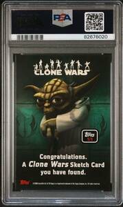 *1 of 1* 2008 TOPPS STAR WARS CLONE WARS SKETCH CARD RICH MOLINELLI R2-D2 PSA 7 海外 即決