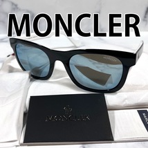 ★1円スタート★ 正規品 モンクレール MONCLER ML0122 04X ブラック ホワイト サングラス メガネ 眼鏡 モンクレ アイウェア_画像1